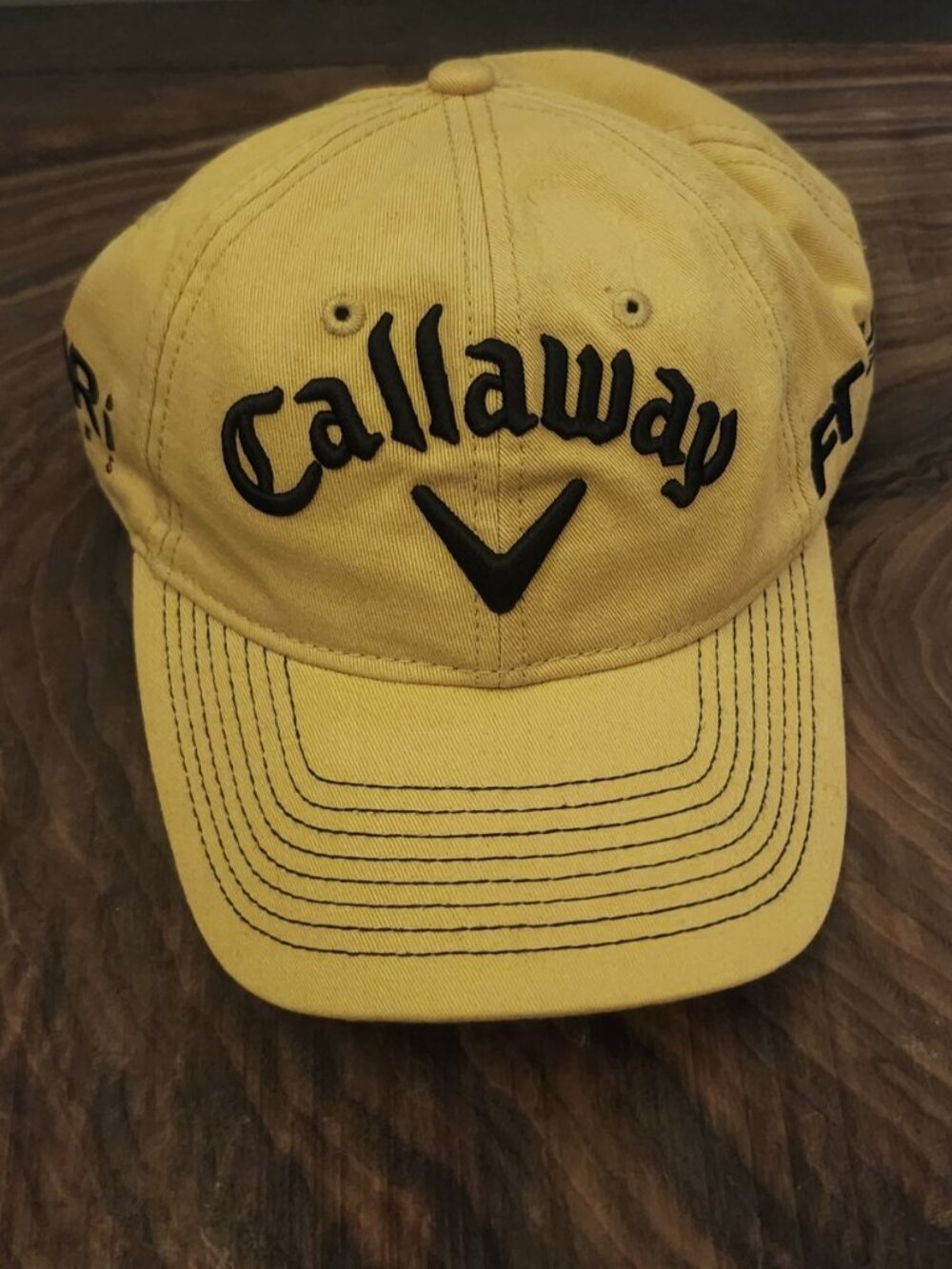 Callaway Tour I Series Ft Adjustable Golf Hat Mustard Yellow Embroidered Logo